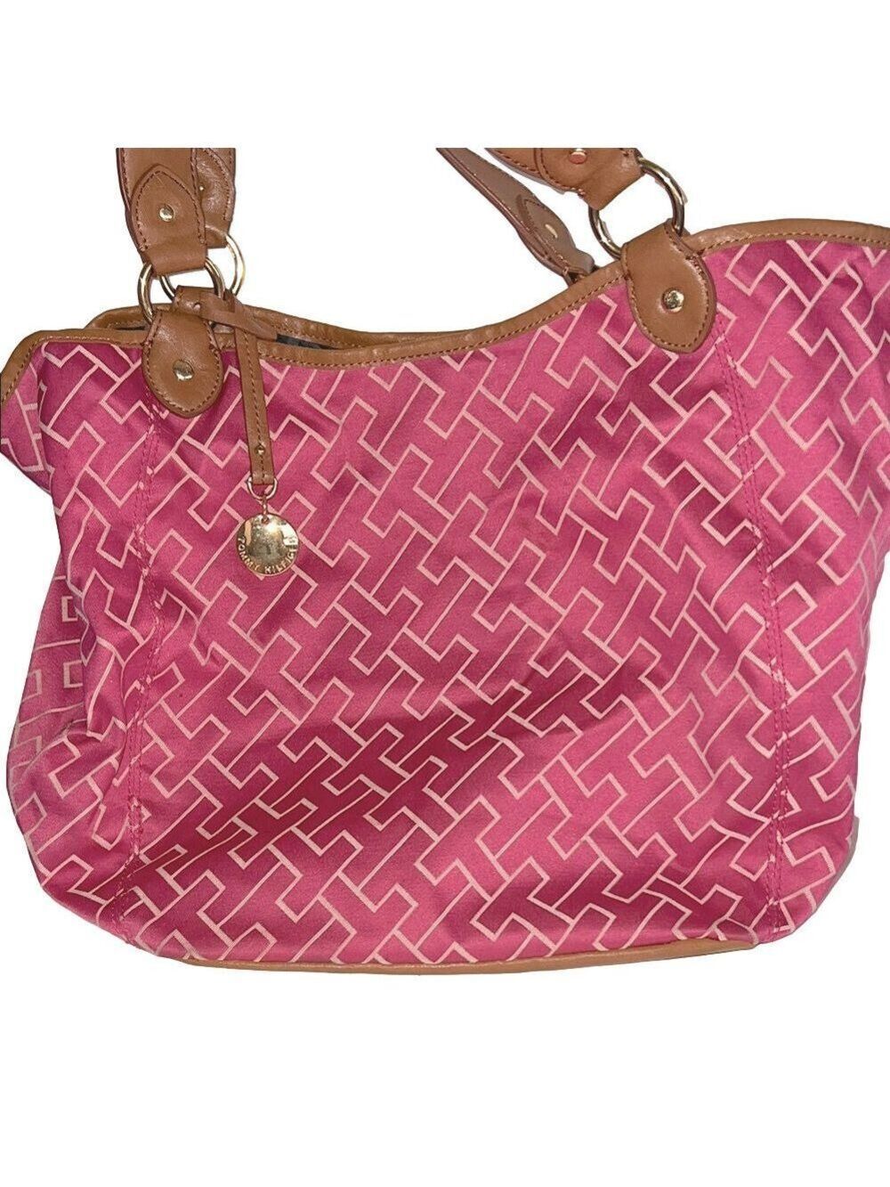 Tommy Hilfiger Chic Pink Geometric Bag or Tote
